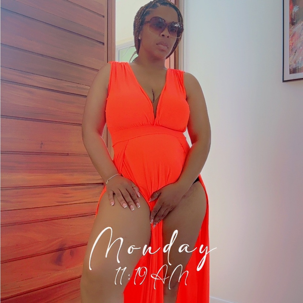 Women's Orange Swimwear